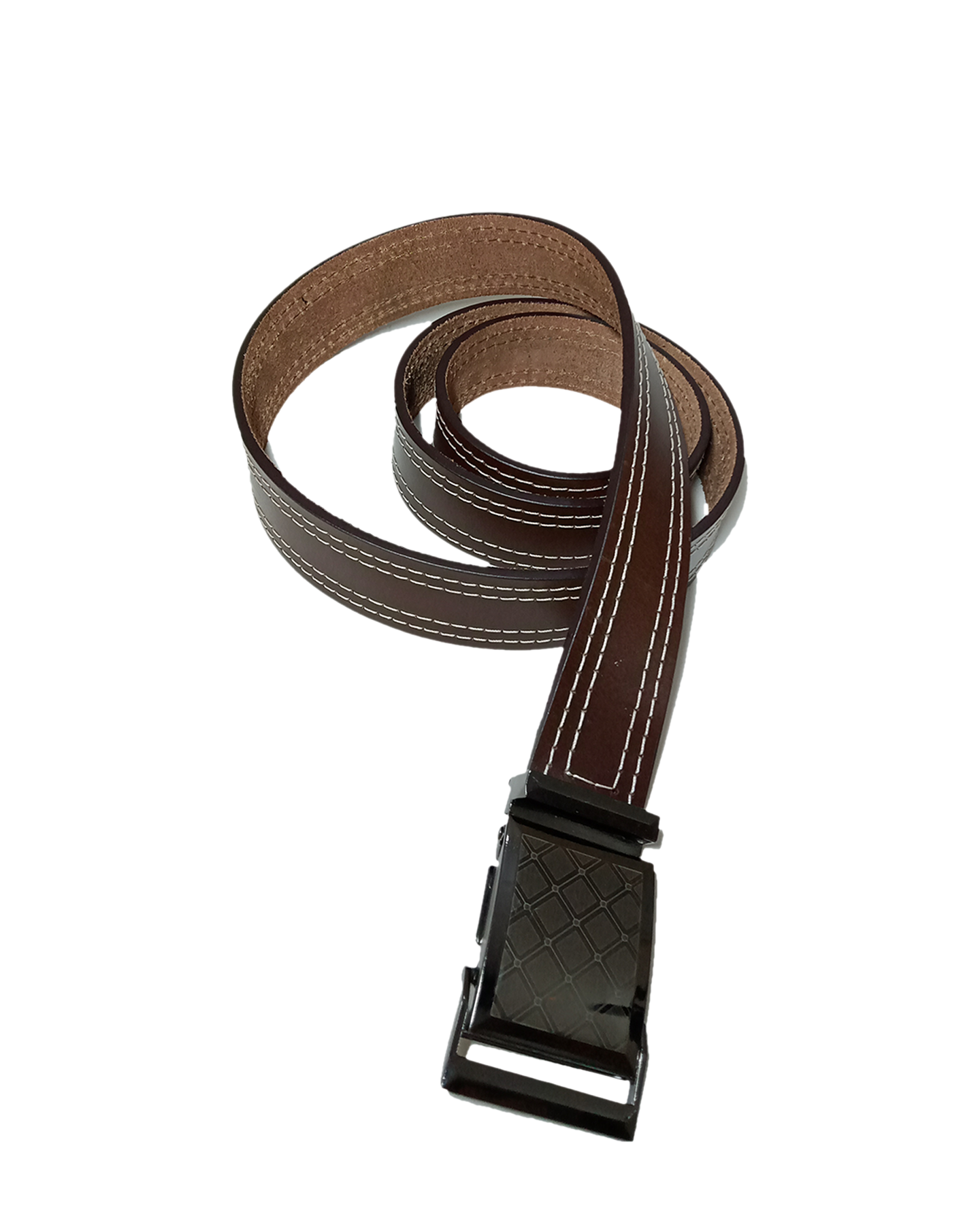 Men's Top Grain Leather Belt Dark Brown (4)