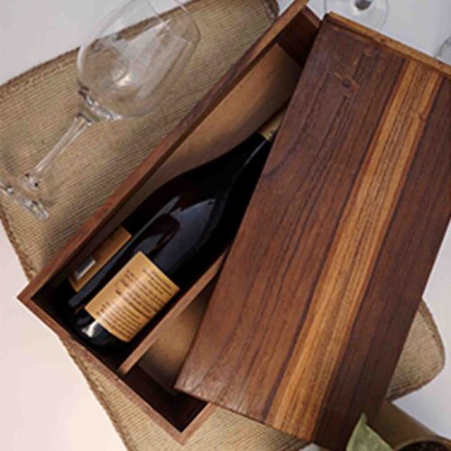 Teak Wood Wine Box for gift and storage