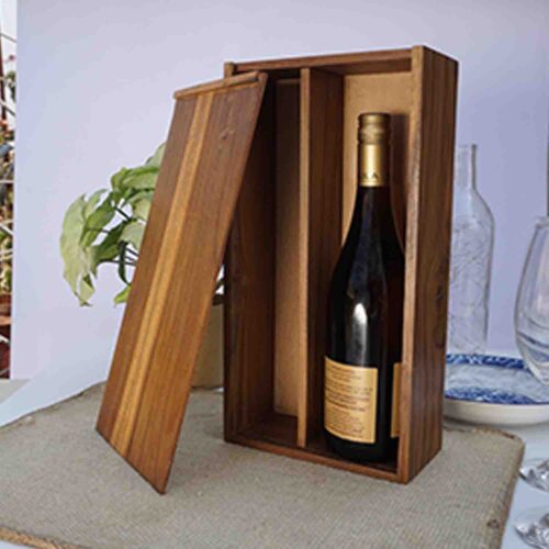 Teak Wood Wine Box for gift and storage