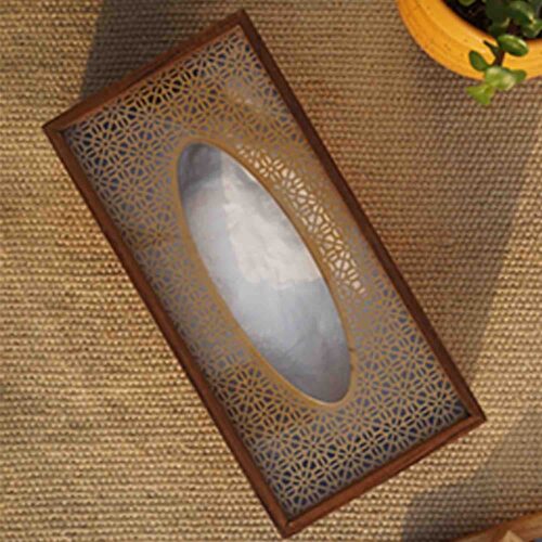 Teak Wood Tissue Box