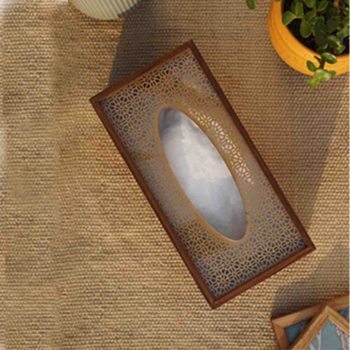 Teak Wood Tissue Box